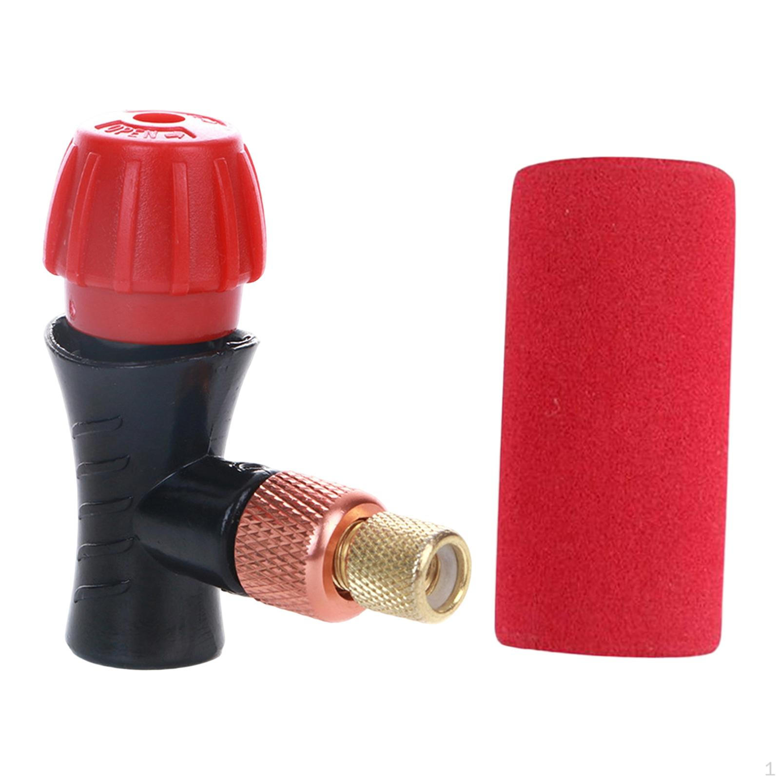 

Tire Inflator ,CO2 Cylinder Nozzle Parts, Inflatable Head Adapter, Red Sponge Cover