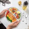 304 Stainless Steel Divided Dinner Plates Unbreakable 3 Compartment Food Tray  Adults