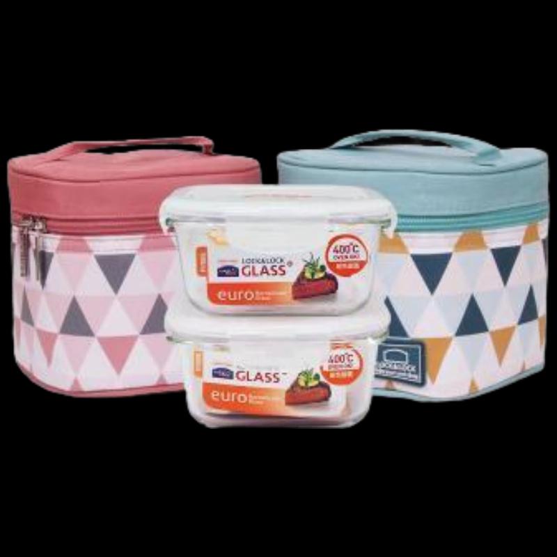 LocknLock Glass Food Storage Container Set, 500ML (2-Pack)