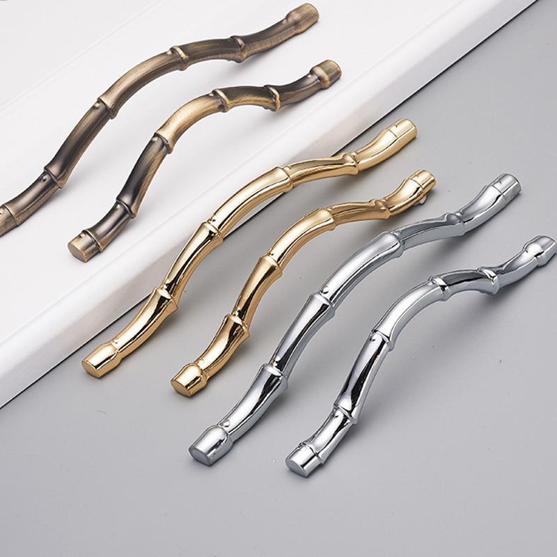 1pc New Design Bright Gold Cabinet Door Knobs and Handles Zinc Alloy Wardrobe Drawer Pulls Fashion Furniture Handle Hard