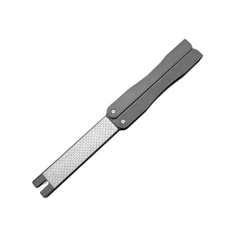 Pierre à Aiguiser Double Face Pliable – 400/600# – Pour Couteaux, Ciseaux, Outils – Camping & Cuisine