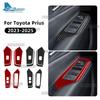 Sticker For Toyota Prius 60 Series 2024 2025 LHD RHD Real Soft Carbon Fiber Car Window Lift Button Panel Trim Accessories