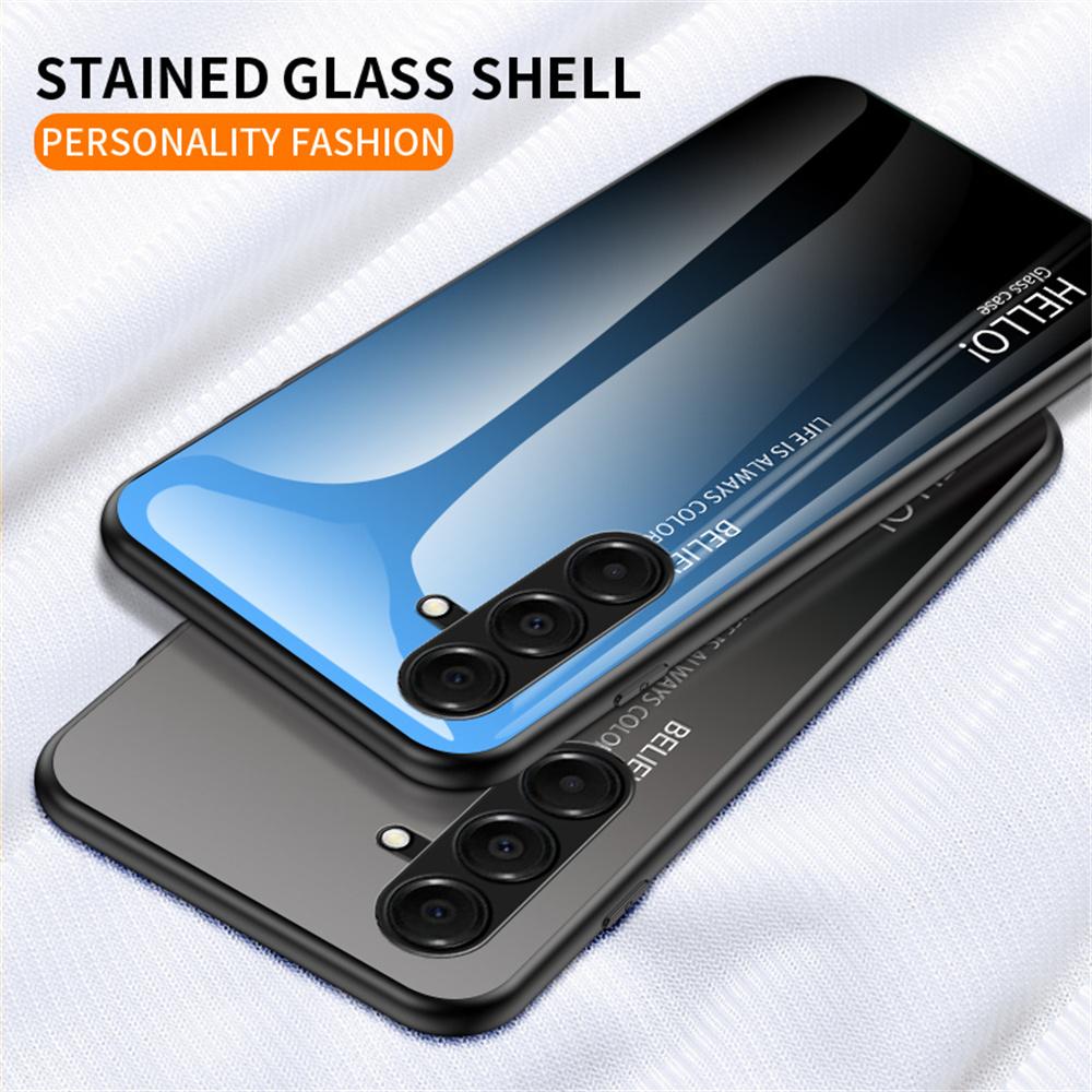 For Samsung Galaxy A17 5G Case Anti-Scratch Tempered Glass+PC+TPU Phone Cover