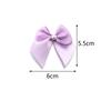 20pcs Polyester Satin Ribbon Bows 5.5x6cm Colorful Half Bead Hand Tied Bowknots For DIY Crafts Party Clothing Headwear Finding