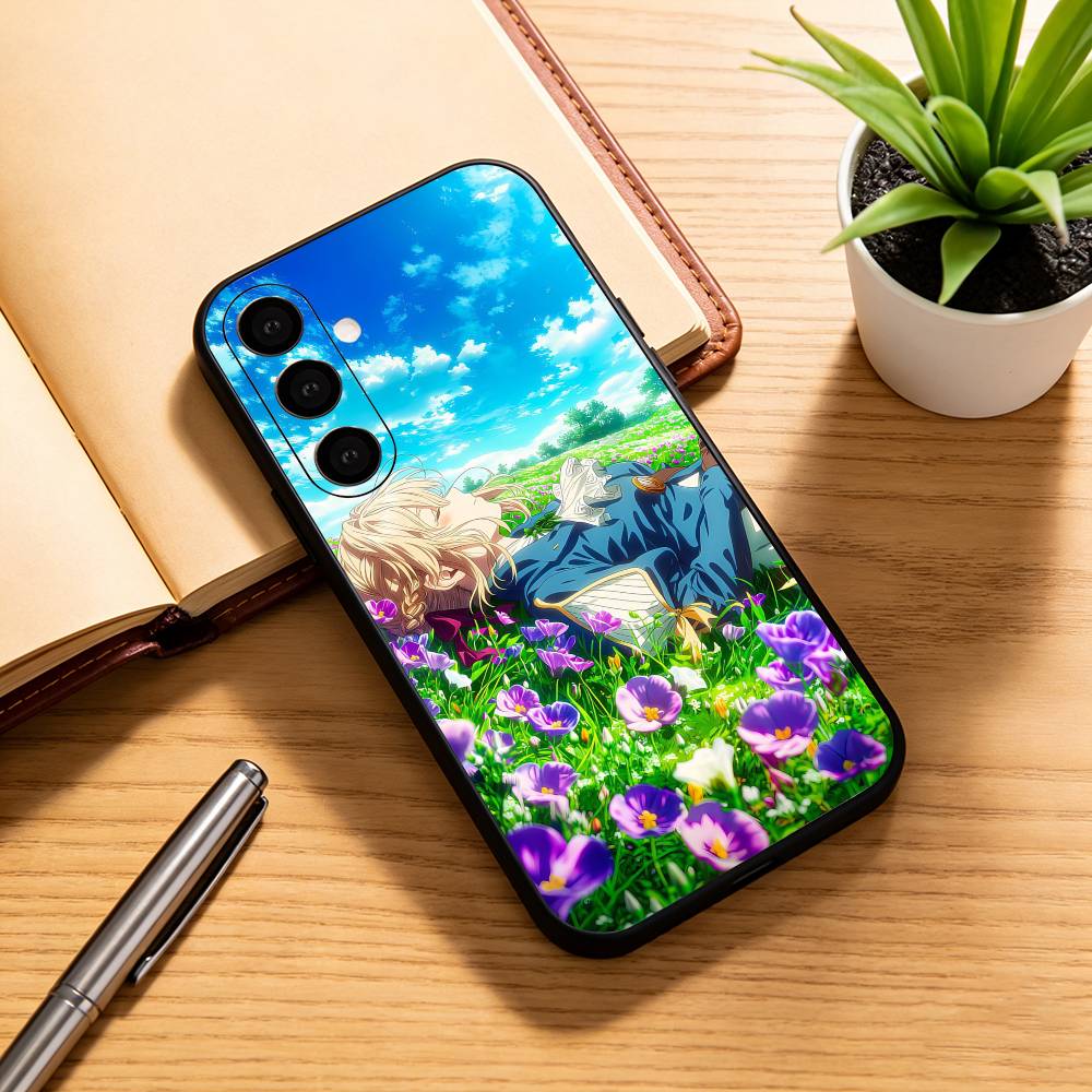 

V-Violet Evergarden N-Novel Phone Case For Samsung Galaxy A73,A72,A71,A70,A53,A52,A51,Soft Silicone Black Cover Samsung a21s