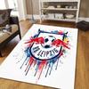 RB Leipzig Flannel Pattern Square Carpet,Area Rug,Carpet Rug for Living Room Bedroom Sofa Playroom Decor,Non-slip Floor Mat