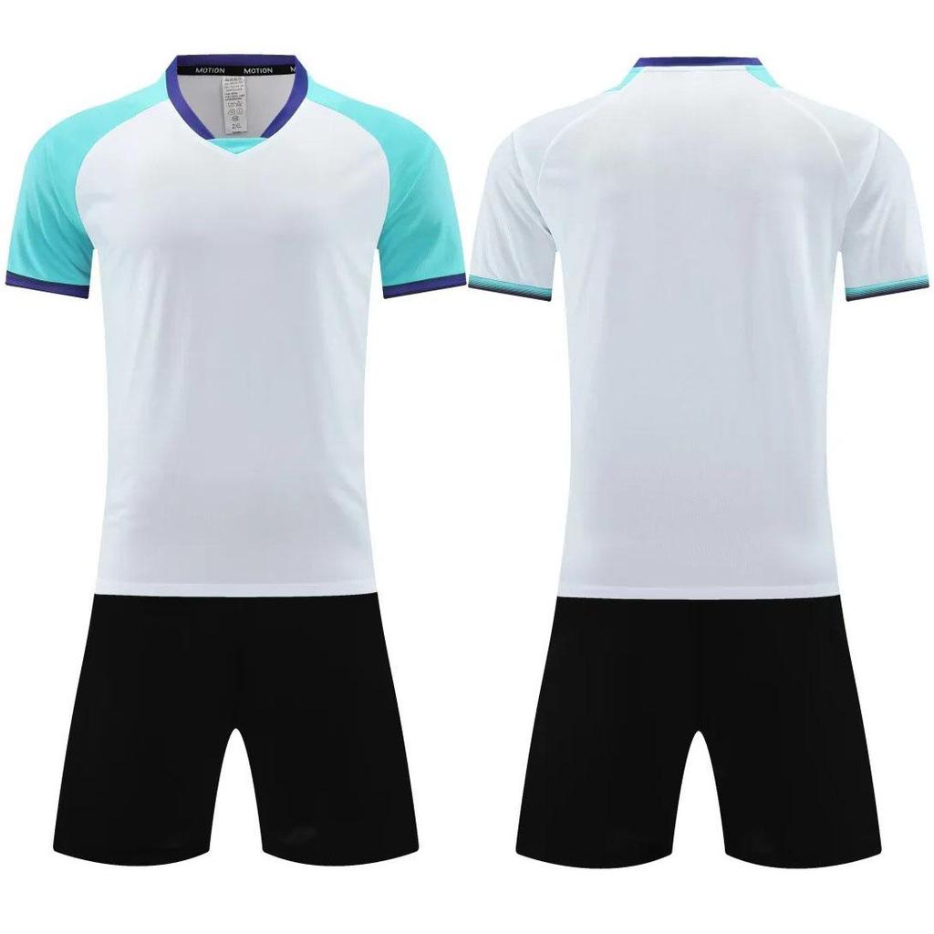 Maillot d'entraînement de football à manches courtes et séchage rapide pour hommes, étudiants et enfants