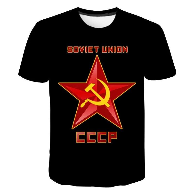 

Новая футболка унисекс CCCP Россия Футболка Мужская Советский Союз Советская женская футболка унисекс с коротким рукавом Московские детские футболки Топы с 3d круглым вырезом