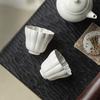 Antique Plain White Lotus Teacup Ancient Plant Ash Petal Smelling Cup Household Tea Ceremony Craft main single cup ceramic tea
