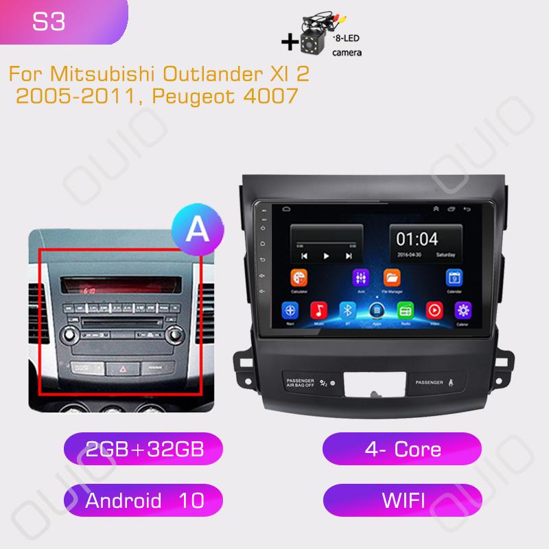 2din Android10 Car Radio Multimedia Carplay Auto GPS Navigation For Mitsubishi Outlander Xl 2 2005-2011 For Citroen C-Crosser