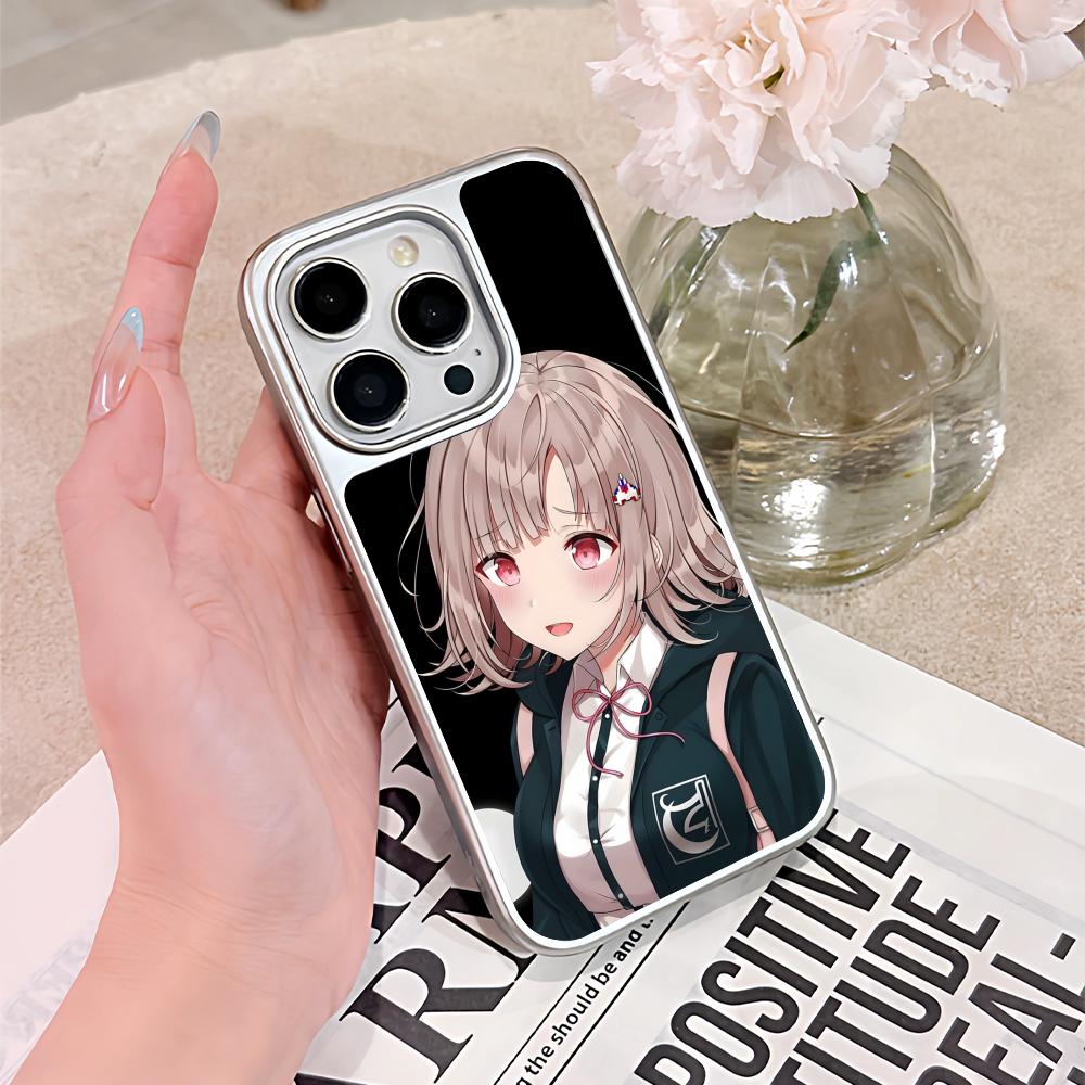Danganronpa Chiaki Nanami Phone Case for iPhone 17 16 15 14 13 12 11 Air Pro Max Plus Electroplated Silver Cover
