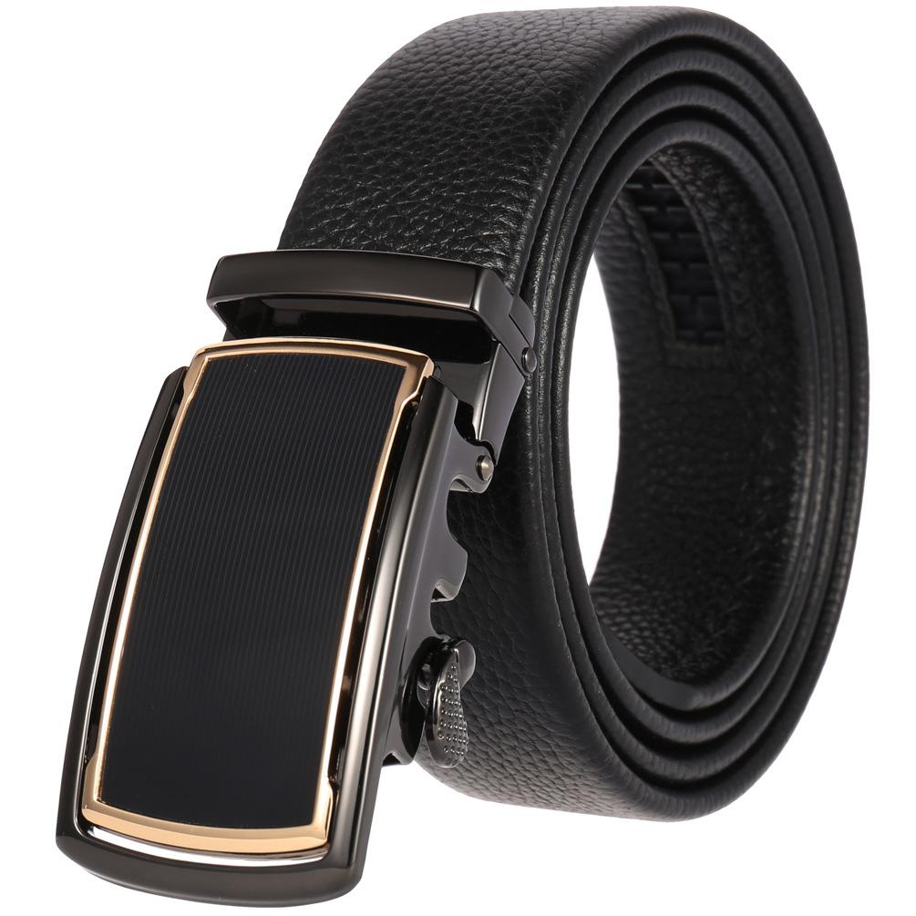 

5 шт. Модный молодежный ремень из коровьей кожи, деловой ремень с автоматической пряжкой, мужской ремень из коровьей кожи первого слоя Ly88951-5 110-130