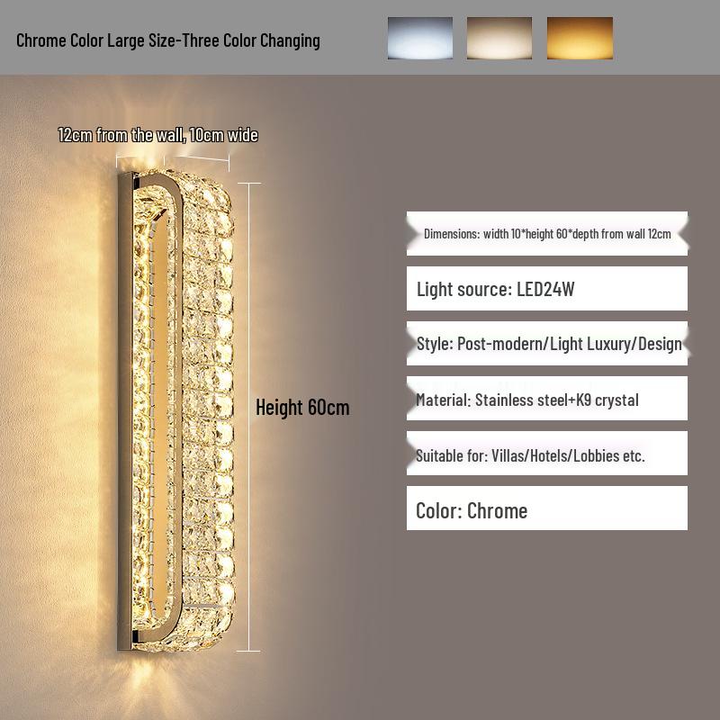 

Хрустальный настенный светильник для гостиной, спальни, лестницы или прихожей – Роскошное декоративное освещение Tri-color Light