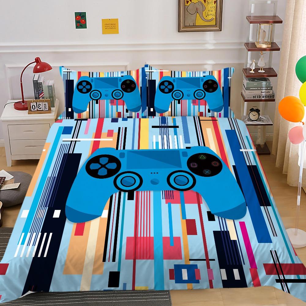 Game Controller Down Duvet Cover Pillowcase Luxurious High-quality 3D Printed Teen Bedding 2/3 Pieces, Single Bed Decoration Gift