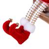 Rot-Grün-Gold Retro Hofnarren sitzende Weihnachtsfigur