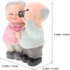 Elderly Couple Cake Topper,Old Couple Statues Miniature Parents Figurine for Anniversary Wedding Birthday Decor Souvenirs