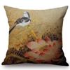 Chinese Retro Painting Style Classical Girl Lotus Cushion Covers Office Car Sofa Chair Home Decoration Cushion Cover Pillow Case