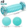 Massage Ball & Foot Roller, Spiky Ball, Lacrosse Ball Massage Roller, Relieve Plantar Fasciitis, Deep & Superficial Muscle Pain