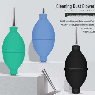 Large Rubber Air Blower for DSLR Camera Lens & Ear Cleaning with Long Nozzle - Tiger Skin Design