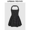 UR2026 Women's Polka Dot Halter Mini Dress