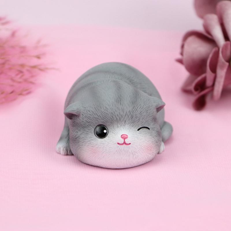Nordic Creative Cat Figurines Modern Designer Computer Office Desktop Ornament Stress-Relief Gift Cartoon Cute Decoration
