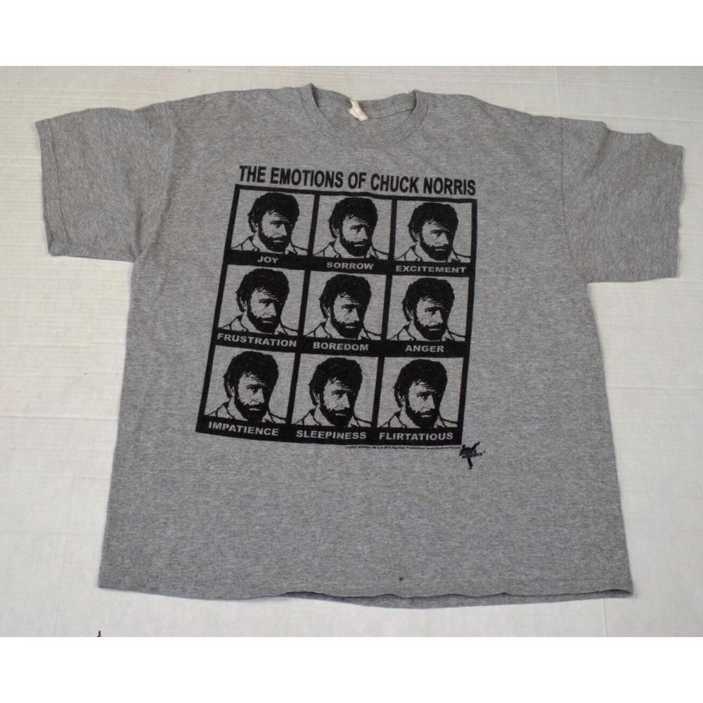 

Emotions Of Chuck Norris Gray Unisex Shirt All Size R394 Unisex T-Shirt L