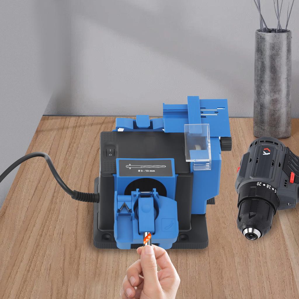 1350rpm Efficient Multifunctional Drill Bit Grinder, Adjustable Angle Electric Sharpener for Homes, Restaurants & Repair Shops