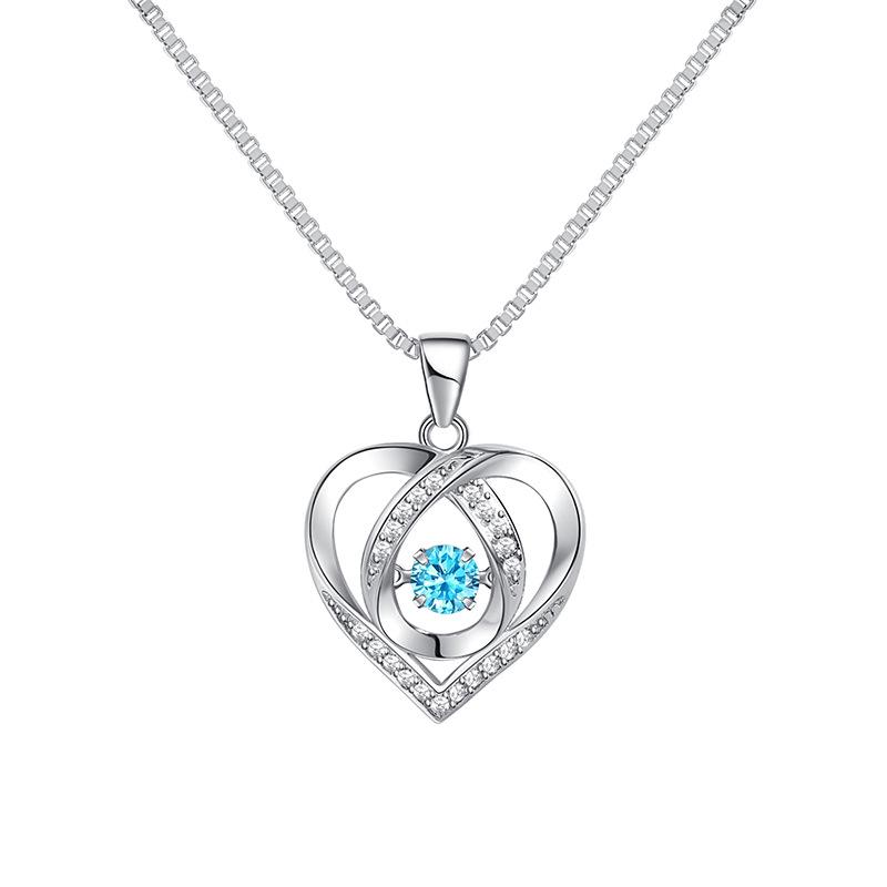 Heart-shaped Eternal Love Ocean Heart Necklace Gift for Girlfriend
