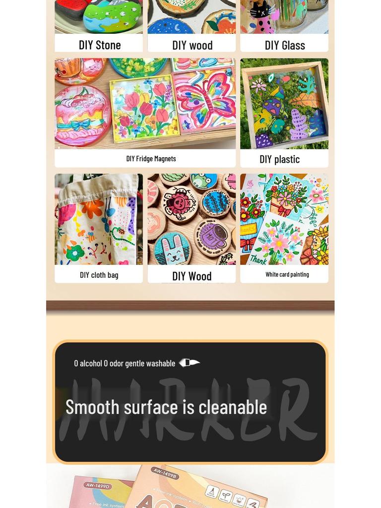 Weiche Acryl-Marker Stifte Set für Anime Hauttöne und Macaron Farben - Ideal für Kunstprojekte von Grundschülern