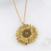 Sunflower Necklace Supplies Floral Applicable Letter Decor Pendent Chic Widely Shaped Exquisite Jewelry Double-Layer Girl