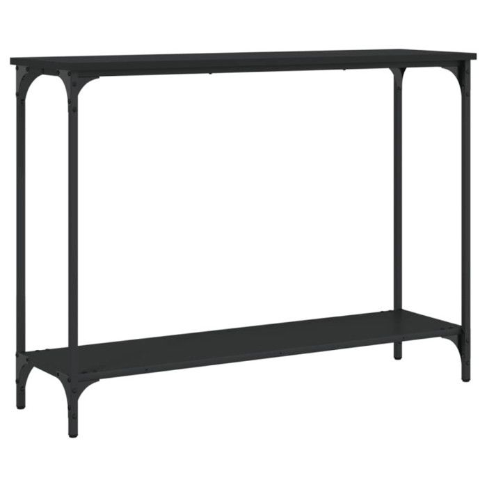VidaXL Table console noir 101x30,5x75 cm bois d'ingénierie 837702