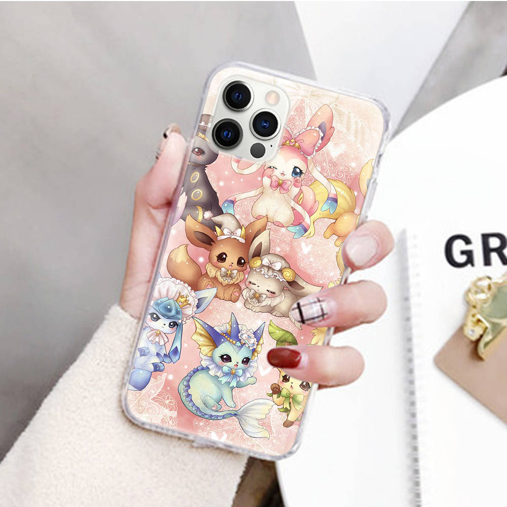 JP40 Pokemon Transparent Case for Samsung A04 A14 A23 M33 M53 Realme 10 9 C35 C55 VIVO Y02 X80 Infinix Hot 30 Note 11 Tecno Spark 8P Pro