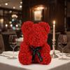 25cm Simulated Flower Bear Lovers Gifts Valentine's Day Roses Rose Flower Bear Ornaments  Birthday