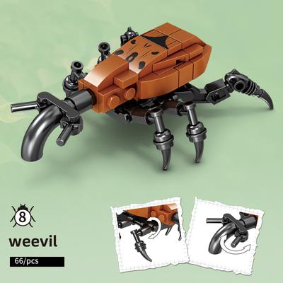 Mini Serie Insetti Blocchi Costruttivi Cavalletta Unicorno Scarabeo Simpatico Piccolo Animale Mattoncini da Assemblare Giocattoli Regalo di Natale per Bambini