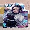 Demon Slayer Anime Flanelldecke - Weich Warm Perfekt für Sofa, Bettwäsche Camping Reise Büro Heimdekor -QJY