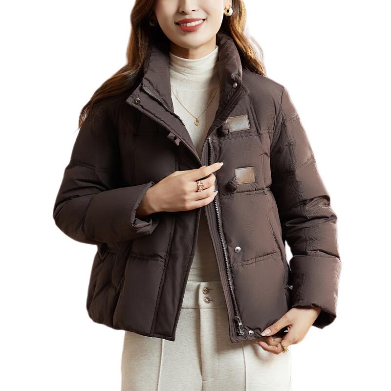 JIANHU Women's Mid-Aged Winter Stand Collar Down Jacket