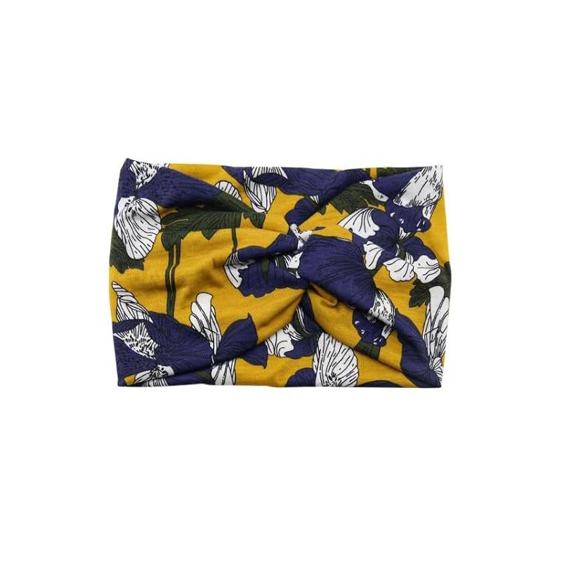 Bohemian Wide Edge Sports Headband Ladies Stretch Cross Print Yoga Stretch Hair Accessories Headband