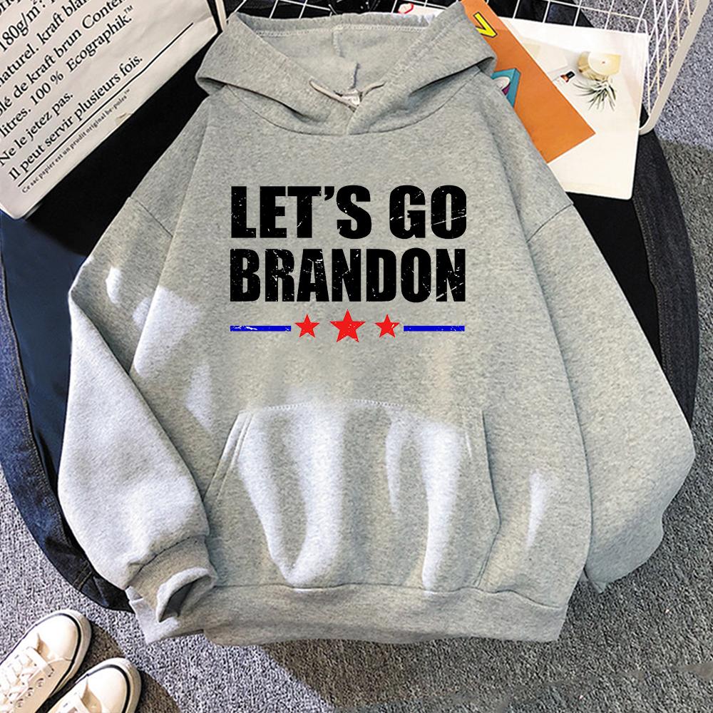 2021 New Fashion lets go brandon letter print Hoodies  Unisex Wo Unisex Long Sleeve Hooded Sweatshirts Casual Winter Streetwear Clothes