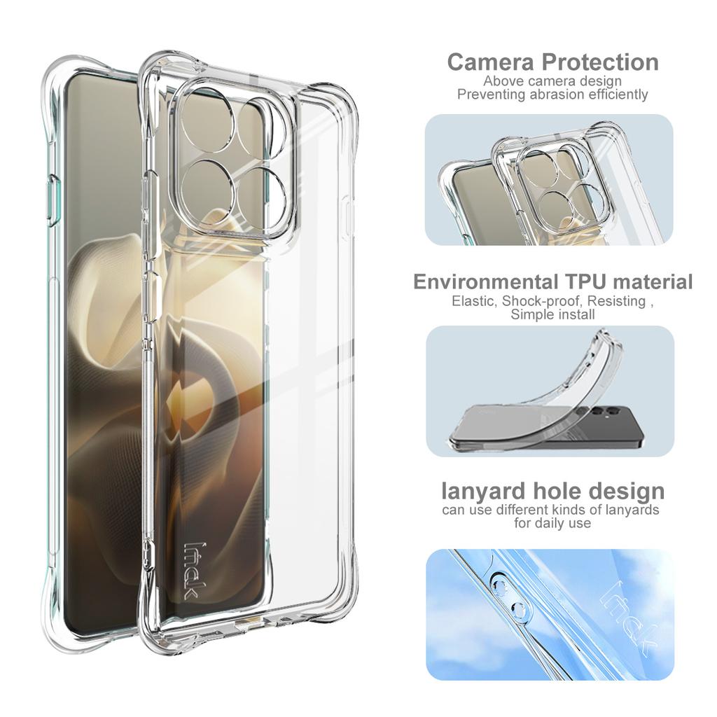 IMAK For Motorola Edge 60 Pro 5G Case TPU Phone Cover Airbag Shockproof Protection