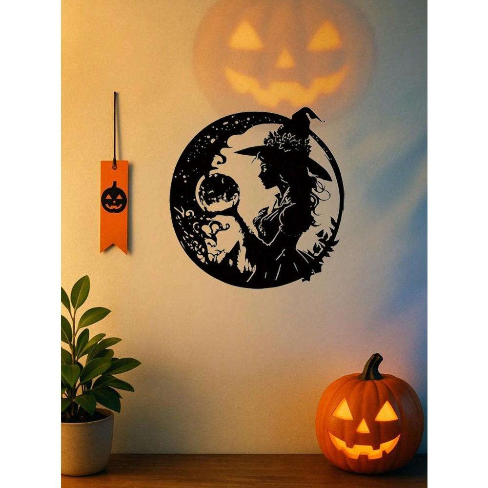 Vintage Metal Gothic Witch Wall Art Decor for Home Living Room Bedroom