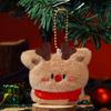 Soft Festive Pendants Christmas Plush Keychain, Cute Stuffed Santa Wreath Gingerbread Ornaments, Holiday Gift Accessories Bag Charm Accessory
