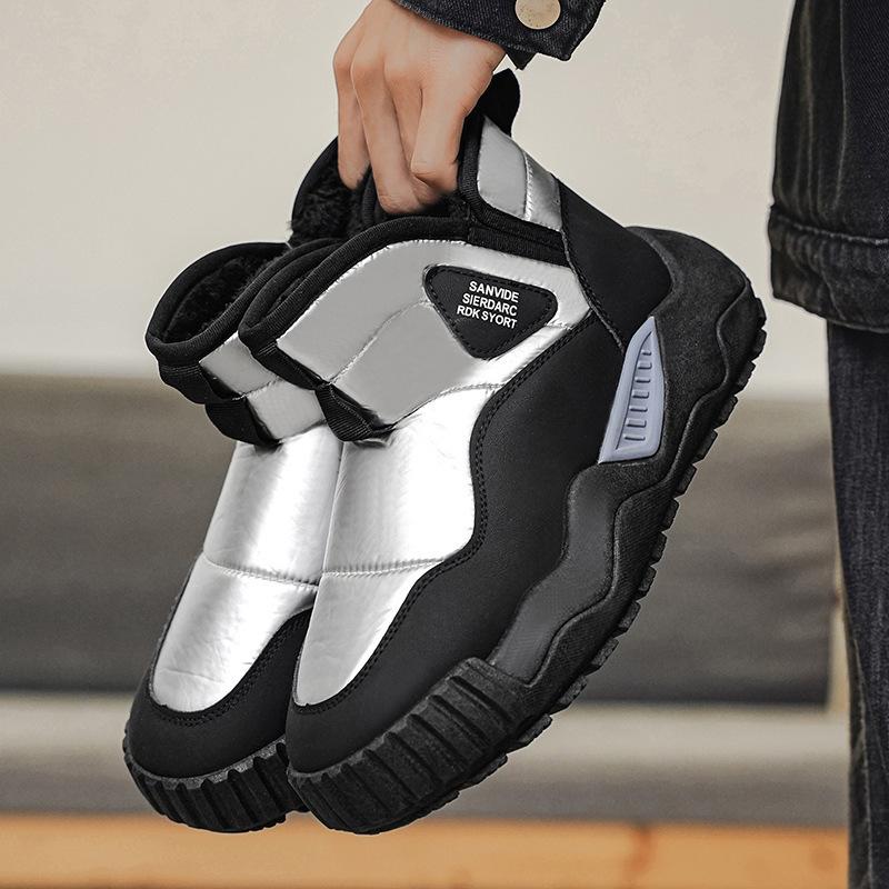 Winter Men's Warm Snow Boots, Anti Slip and Wear-resistant High Top Men's Boots with Plush Waterproof Men's Casual Shoes sneaker