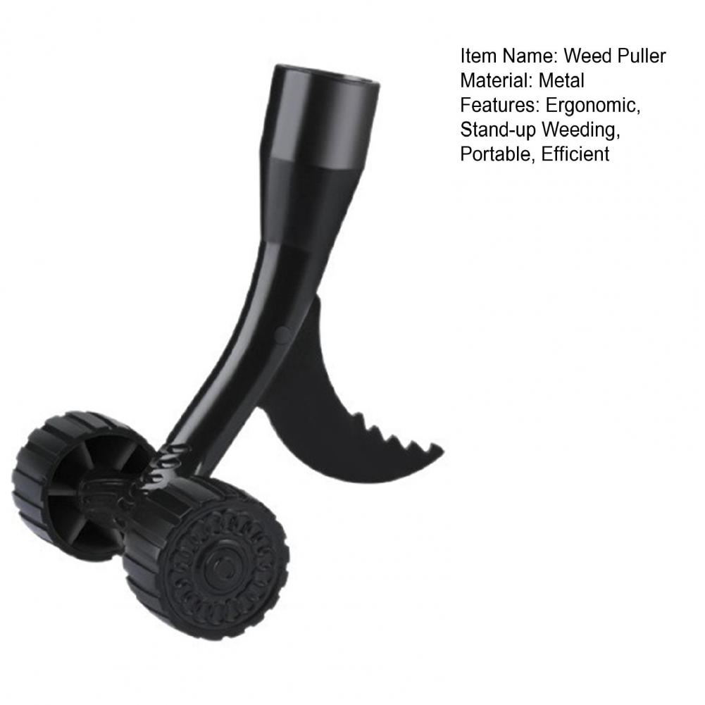 Stand-up Weed Puller with Wheels Hand Weeder Crevice Weeding Tool Wheeled Weed Remover for Sidewalk Driveways Weeds