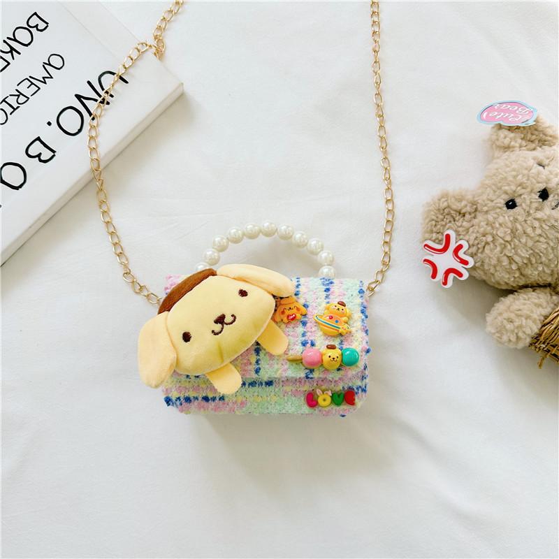 Pompompuricotton For Bag Girls With Chain Strap And Exquisite Bag Shoulder