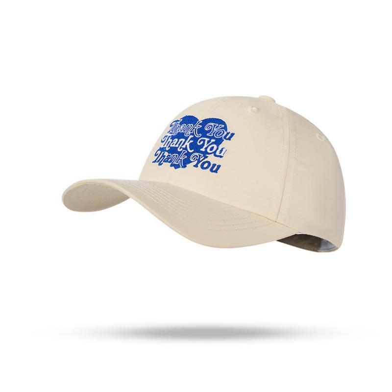 New thank you baseball hat love letter embroidery big head circumference small versatile cap