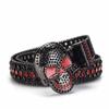 Jeans da Donna Fibbia Testa di Teschio Cintura con Strass Cintura Y2K Design con Borchie Lucide Cintura in PU Cintura con Diamanti Artificiali Cintura Punk Rock da Uomo