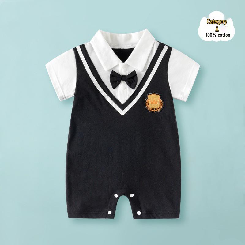 Voyex Zomer Rompertje met Korte Mouwen van Puur Katoen voor Baby's - Kinder Cartoon Kruip Bodysuit 66 cm