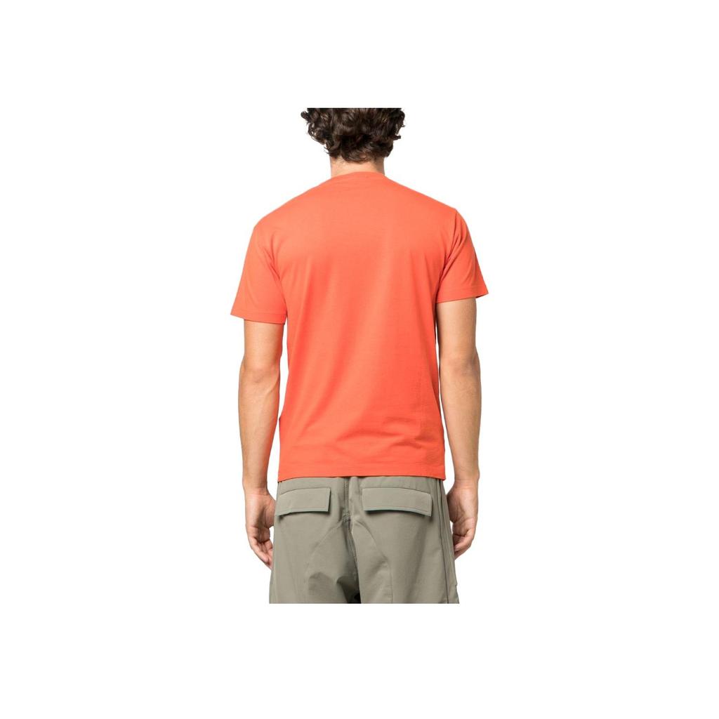 Stone Island Logo Print Crew Neck Short Sleeve T-Shirt Men tops Orange 79152NS92-V0037