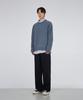 GLW Mild Heathered Crew Neck Sweater Oversized Knit Blue