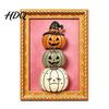 Durable Magnetic Decor Halloween Pumpkin Frame Refrigerator Magnet Vintage Ghost Fridge Decorations Whiteboard Decorative Magnet for Holiday